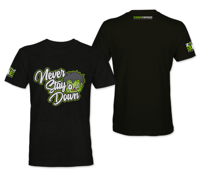 Never Stay Down Script Tee